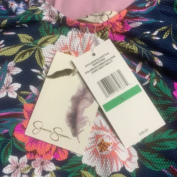 Jessica Simpson Dark blue multi Gardenia Paradise One-Piece Swimsuit - Picture 5 of 9